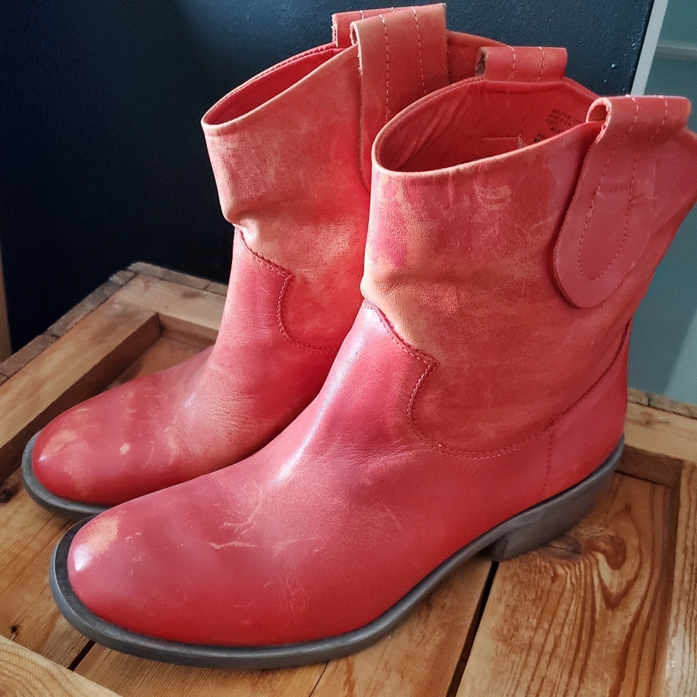 Orange Cowboy Boots